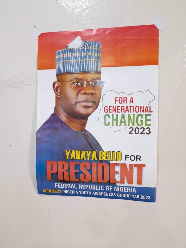 2023: Yahaya Bello Presidential Campaign Posters Flood Kano Streets