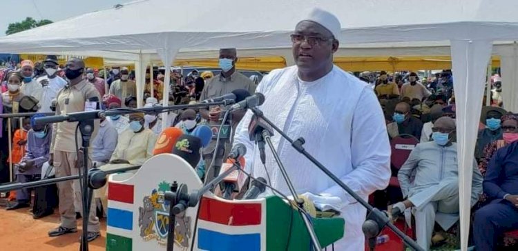 Barrow gave out food items to Jammeh’s family
