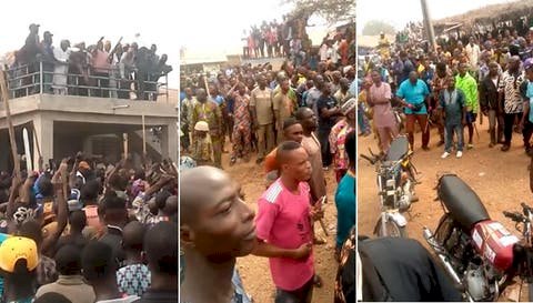 BREAKING Fulani Quit notice: Sunday Igboho, supporters storm Igangan to pursue fulani out of Igangan, in Oyo state, as fulani quiet notice expires