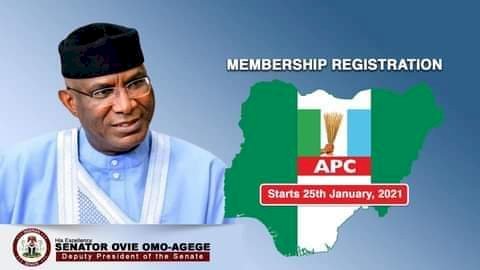 Omo-Agege calls on South-South leaders to unite, mobilise for APC membership registration