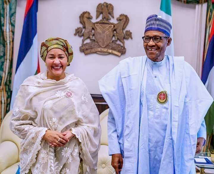 Buhari, Sirleaf Eulogise Amina Mohammed At 60