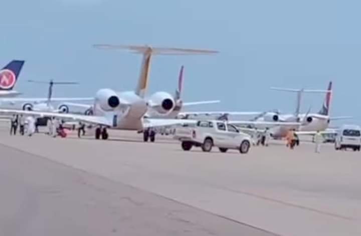 IN PICS: Private Jets Take Over Mallam Aminu Kano International Airport For Yusuf, Zahra’s Wedding