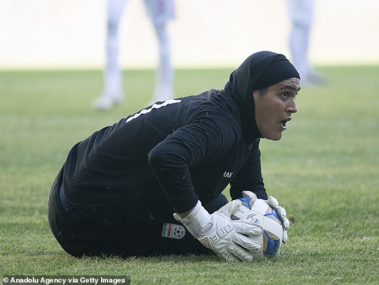 Iranian women's soccer team are accused of playing a MAN as a goalkeeper: Rivals Jordan demand a 'gender verification' after losing penalty shootout to her key saves