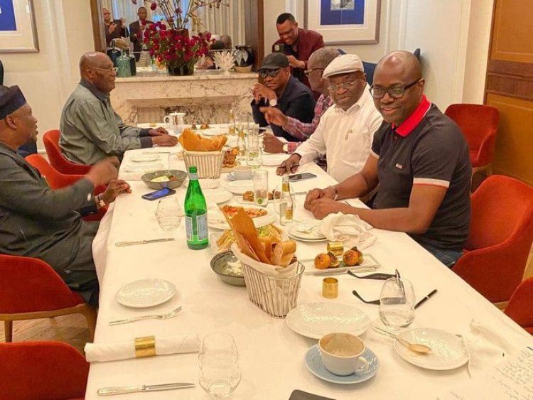 PHOTOS: Atiku Dines With Wike In London