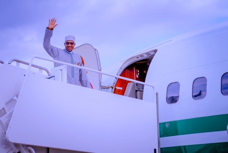 Buhari departs Abuja for 36th AU Summit in Addis Ababa