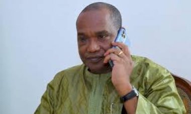 Burkina Faso Minsiter Alpha Barry on phone conservation with his more fear of coronavirus