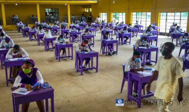 IN PICS: WAEC Exams Begin As Students Maintain Physical Distance