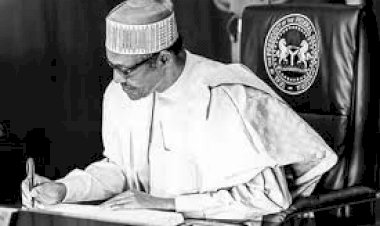 PRESIDENT BUHARI GREETS FORMER NESG CHAIRMAN, SAM OHUABUNWA AT 70