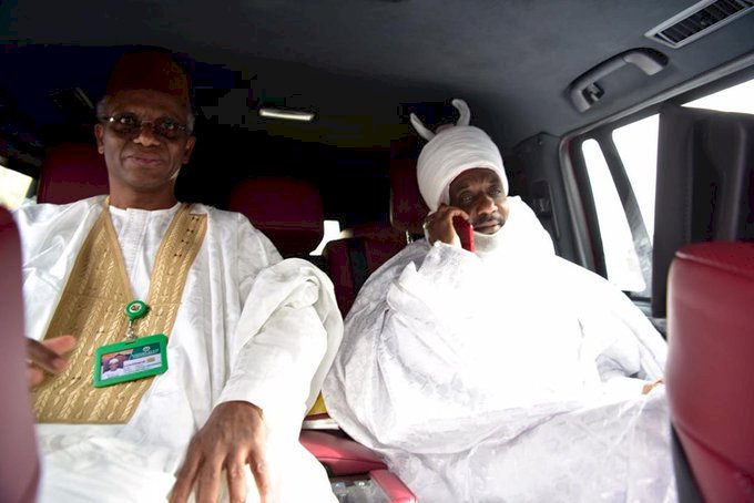 Deposed Emir Sanusi leaves Awe with El-Rufai