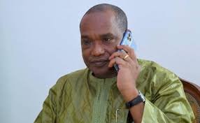 Burkina Faso Minsiter Alpha Barry on phone conservation with his more fear of coronavirus
