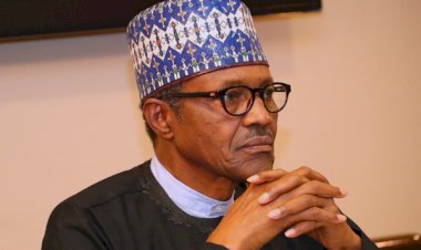 PRESIDENT BUHARI GREETS SEN. IKE NWACHUKWU AT 80