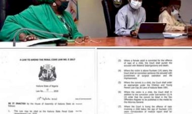 KADUNA UPDATE: Gov El-Rufai signs amended Rape Law of Kaduna State