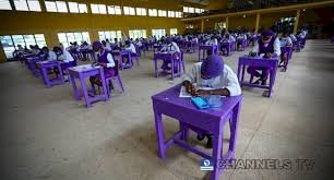 IN PICS: WAEC Exams Begin As Students Maintain Physical Distance
