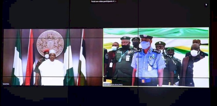 PRESIDENT BUHARI REITERATES COMMITMENT TO WELFARE OF POLICE OFFICERS, COMMISSIONS BUILDING OF NPF PENSIONS