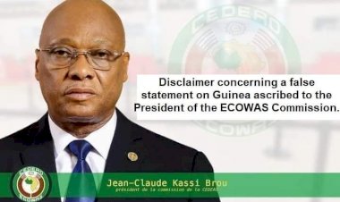 Disclaimer concerning a false statement on Guinea ascribed to the President of the ECOWAS Commission
