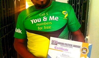 Kaduna Political Awards: 9Mobile receives Nomination Certificate