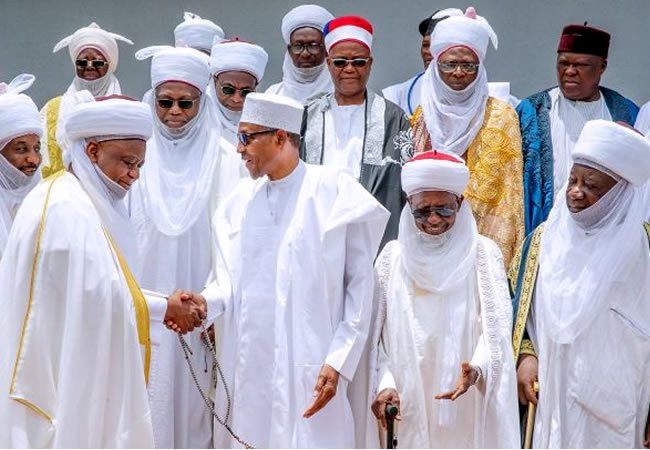 Buhari in closed door meeting with Sultan, other monarchs at Aso Rock