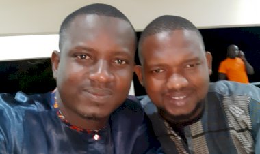 Ahmed Barry in The Gambia with Fulani news media  number one blogger in the world Alphajoe Aj Jallow