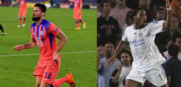 Giroud equals Drogba, Ronaldo’s records as Chelsea thrash Sevilla 4-0