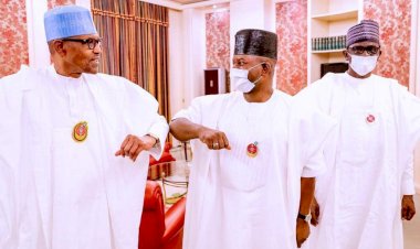 GOVERNOR YAHAYA BELLO VISITS PRESIDENT MUHAMMADU BUHARI IN STATE HOUSE