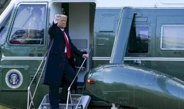 Trump Leaves White House As His Era Ends