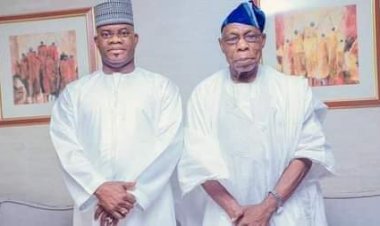 Yahaya Bello begins 2023 consultations, meets Obasanjo behind closed doors