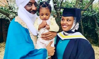Ex emir Sanusi's 4th wife, Sa'adatu Mustapha  has graduated from Buckingham University at far away England