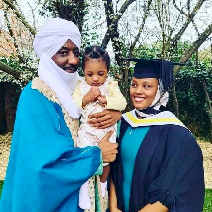 Ex emir Sanusi's 4th wife, Sa'adatu Mustapha  has graduated from Buckingham University at far away England