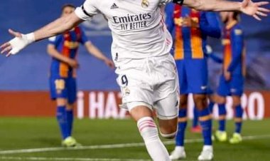 EL-CLASICO: Benzema Scores As Real Madrid Beats Barcelona To Go Top Of LaLiga