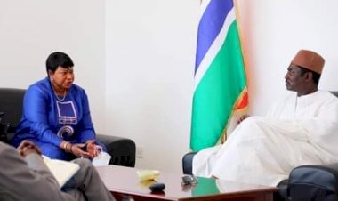 Gambia Foreign Minister Dr. Tangara receives ICC Chief Prosecutor Fatou Bensouda 