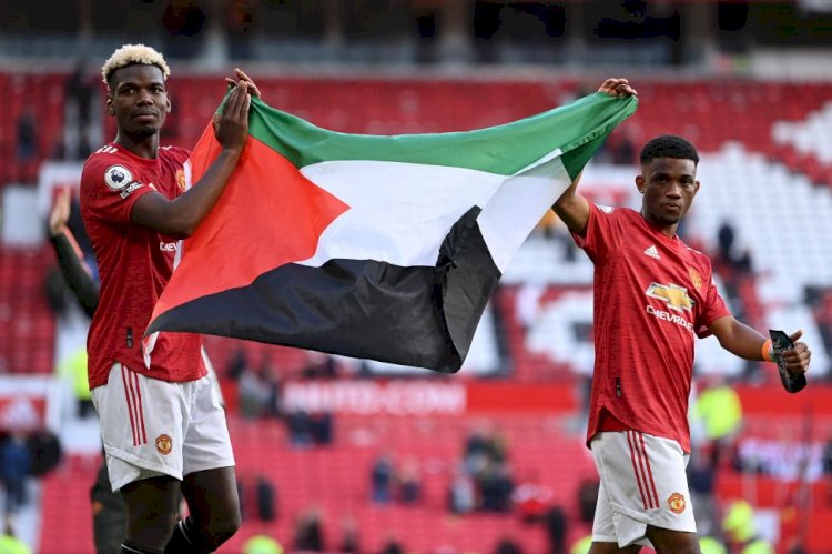 Pogba, Diallo display Palestine flag after Man United match