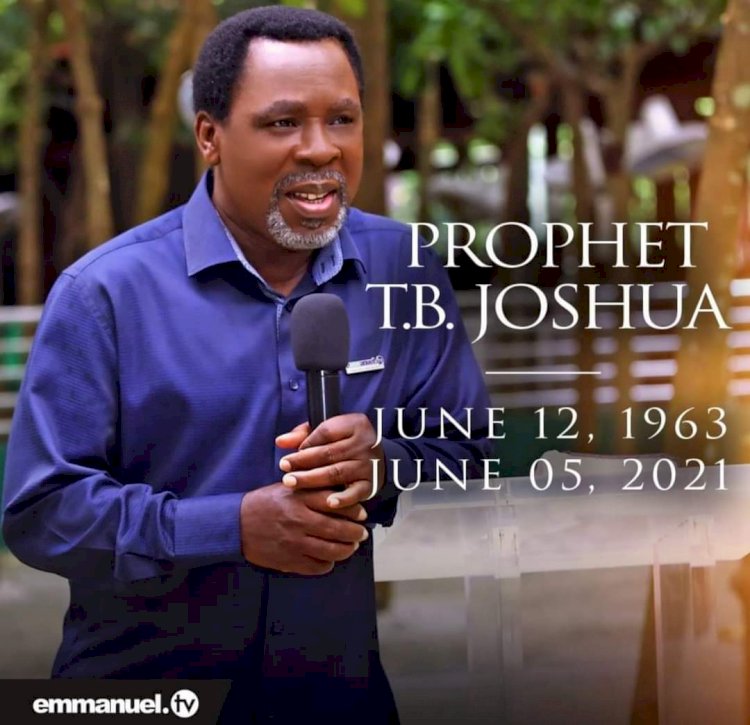 BREAKING: Synagogue Confirms Death Of T B Joshua.