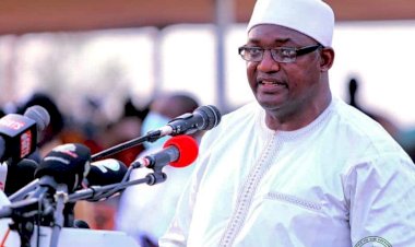 President Barrow inauguration a 30kv power line. Bringing the Gambia closer to.its universal access to electricity goal