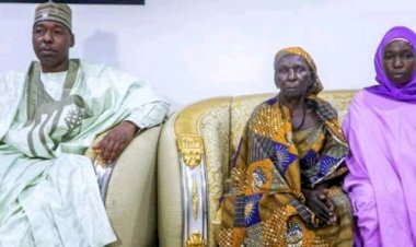 BREAKING: Zulum Receives Returning Chibok Schoolgirl, Reunites Her With Family 