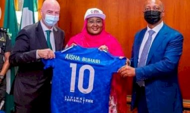 Aisha Buhari charges girls to embrace football
