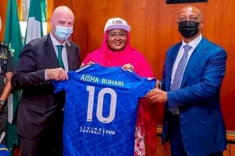 Aisha Buhari charges girls to embrace football