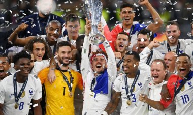 France come from behind to beat Spain in Nations League final as Kylian Mbappe seals win