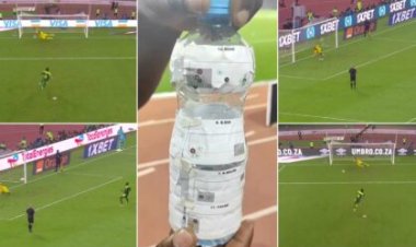 AFCON: Egypt goalkeeper Gabaski’s water bottle covered with tactical information v Senegal