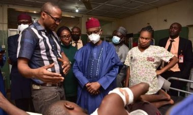 IN PICS: Governor Nasir El-Rufai Visits Victims Of Abuja-Kaduna Train Attack