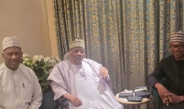 PHOTOS: IBB Hosts Peter Obi, Datti Baba-Ahmed