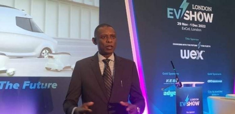 Jelani Aliyu speaks at London EV Show, says Africa can’t advance rapidly without Electric Vehicles