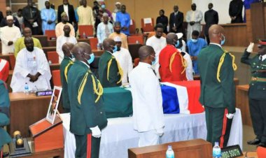Gambia:Tears flow as nation bids farewell to VP Joof