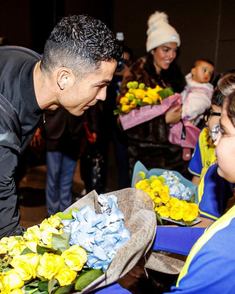 PHOTOS: Moment Ronaldo Landed In Saudi Arabia For Al Nassr Deal