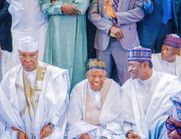 PHOTOS: How Damagum’s Daughter ‘Reunited’ Atiku, Ganduje After Supreme Court Verdict