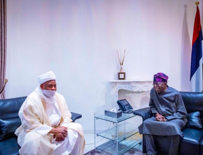 PHOTOS: Tinubu hosts Sultan at Presidential Villa